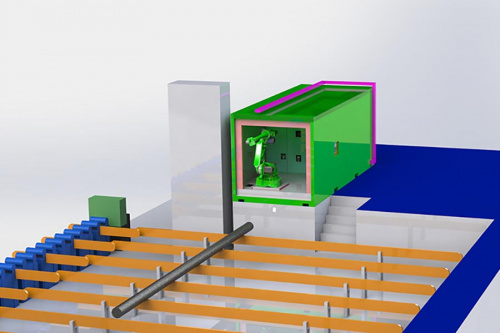 Anthropomorphic robotic tagging station for Acindar’s finishing end area in Argentina